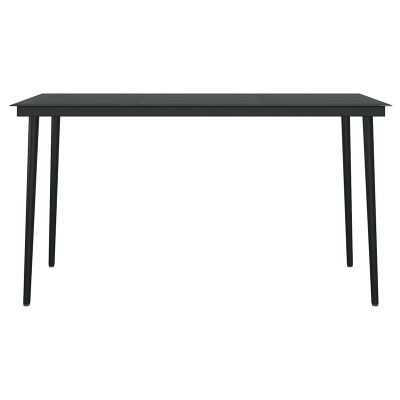 vidaXL Garden Dining Set in Gray and Black