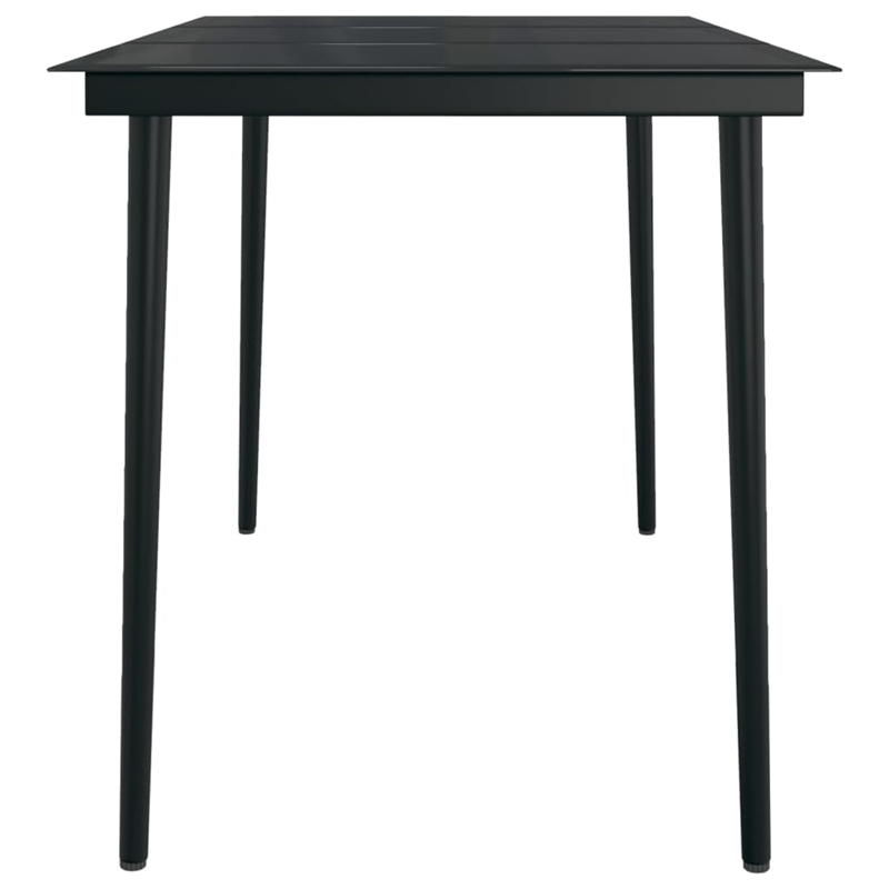 vidaXL Garden Dining Set in Gray and Black