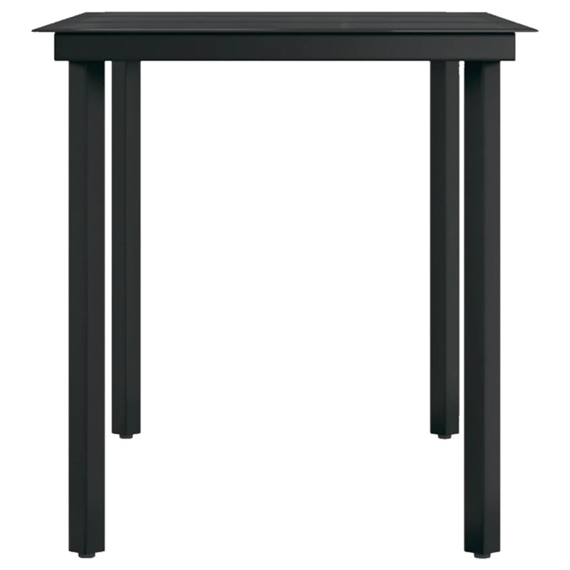vidaXL Garden Dining Set in Gray and Black