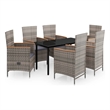 vidaXL Garden Dining Set in Gray/Black