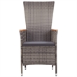 vidaXL Garden Dining Set in Gray/Black