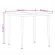 vidaXL Garden Dining Set in Black and Cream White