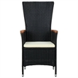 vidaXL Garden Dining Set in Black/Cream White