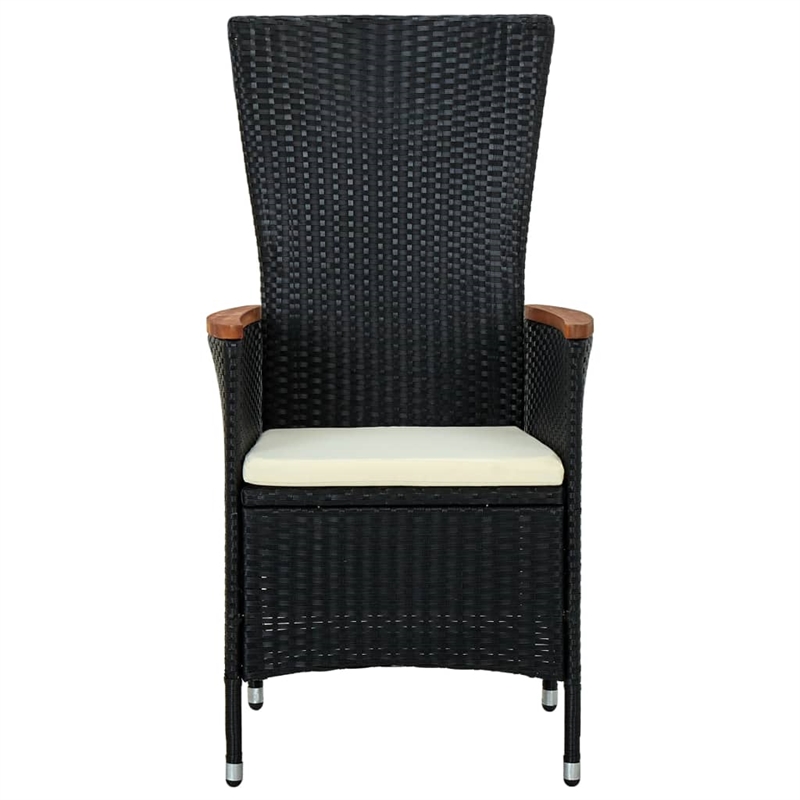 vidaXL Garden Dining Set in Black/Cream White