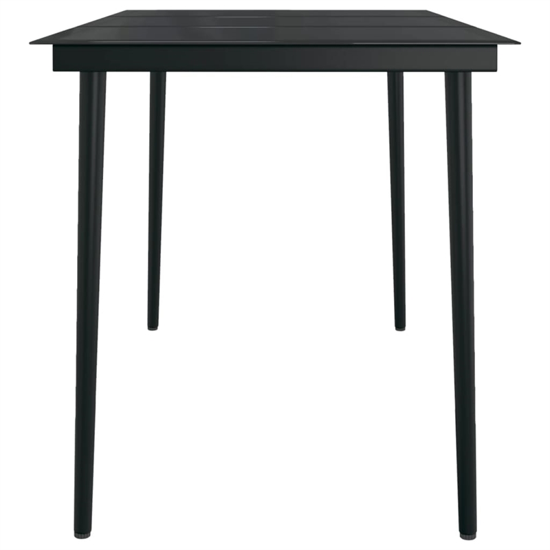 vidaXL Garden Dining Set in Black/Cream White