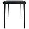 vidaXL PE Rattan 5-Piece Garden Dining Set in Gray and Black