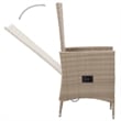 vidaXL PE Rattan 5 Piece Garden Dining Set in Beige and Black