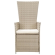 vidaXL Garden Dining Set in Beige and Black