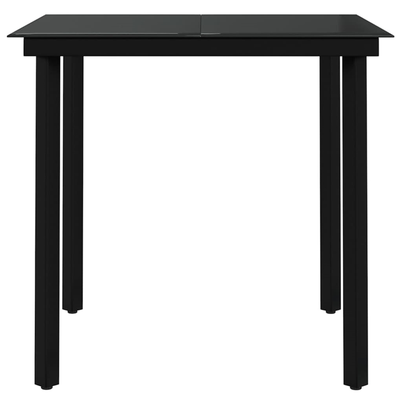 vidaXL Garden Dining Set in Gray and Black