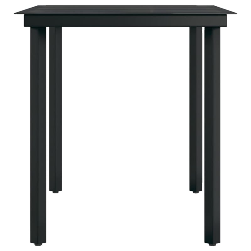 vidaXL Garden Dining Set in Gray and Black