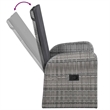 vidaXL Garden Dining Set in Gray and Black