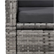 vidaXL Garden Dining Set in Gray and Black