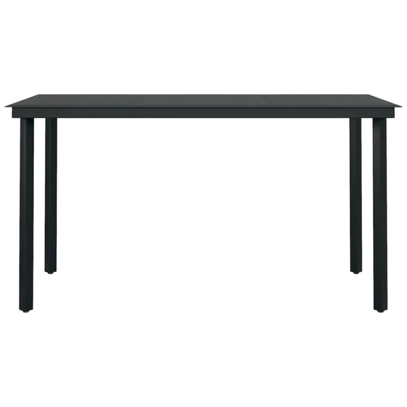 vidaXL Garden Dining Set in Gray and Black