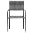 vidaXL PE Rattan/Steel/Solid Acacia Wood Medium Outdoor Dining Set in Gray