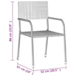 vidaXL PE Rattan/Steel/Solid Acacia Wood Medium Outdoor Dining Set in Gray