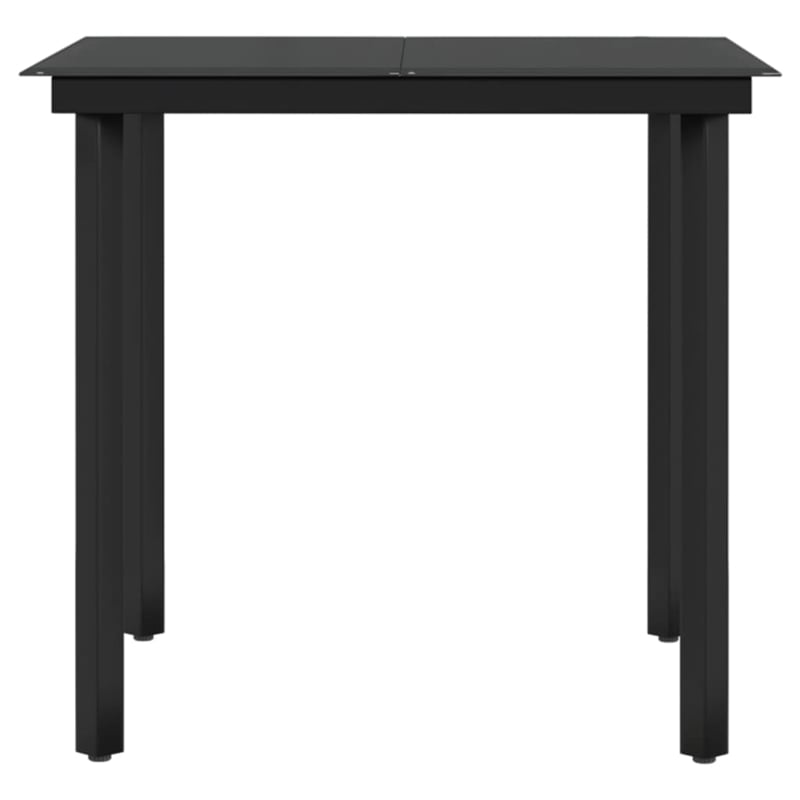 vidaXL Garden Dining Set in Black/Dark Gray