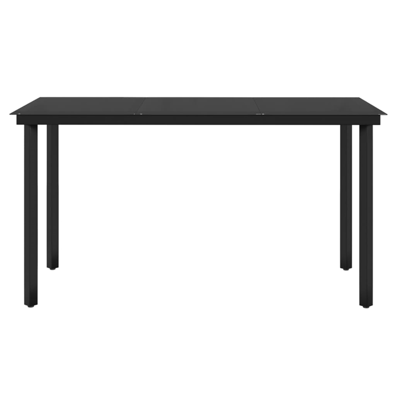 vidaXL Garden Dining Set in Black/Dark Gray