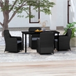 vidaXL Garden Dining Set in Black/Dark Gray