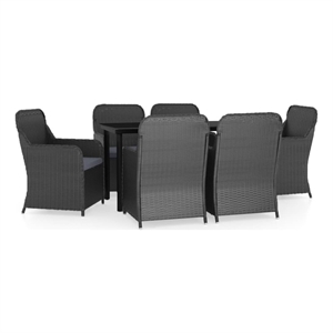 vidaXL Garden Dining Set in Black