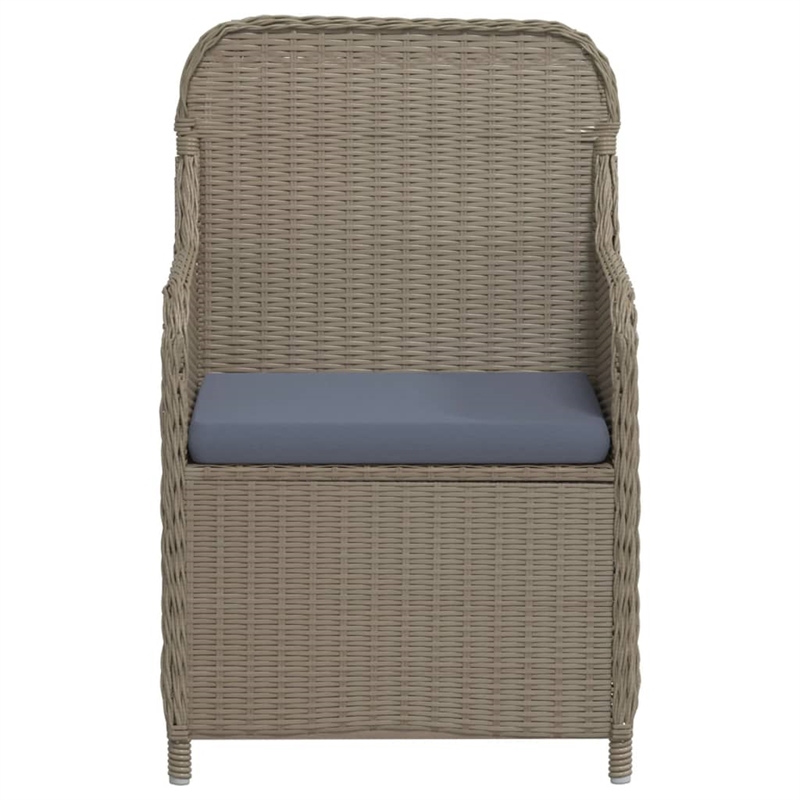 vidaXL Garden Dining Set in Brown and Black