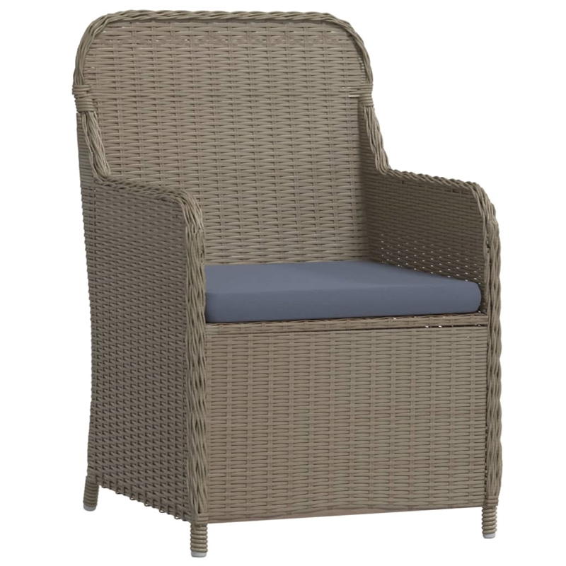 vidaXL Garden Dining Set in Brown and Black