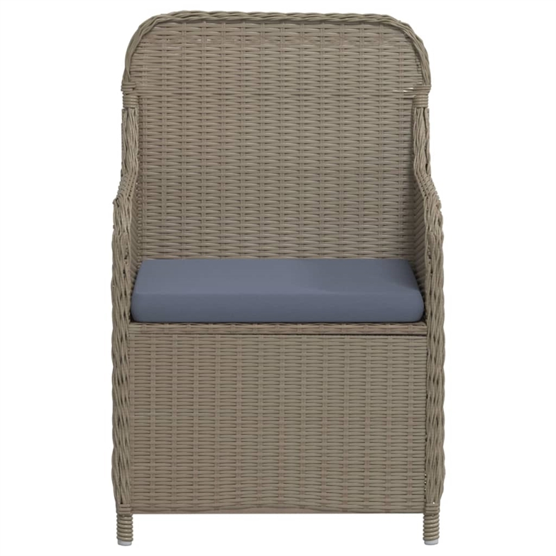 vidaXL Garden Dining Set in Brown and Black