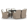 vidaXL Garden Dining Set in Brown/Cream/Black