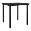 vidaXL Powder-Coated Steel 3 Piece Set Garden Dining Set in Black