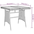 vidaXL PE Rattan/Steel/Solid Acacia Wood Medium Outdoor Dining Set in Gray