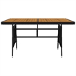 vidaXL PE Rattan/Steel/Solid Acacia Wood Outdoor Dining Set in Black