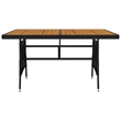 vidaXL PE Rattan/Steel/Solid Acacia Wood Outdoor Dining Set in Black