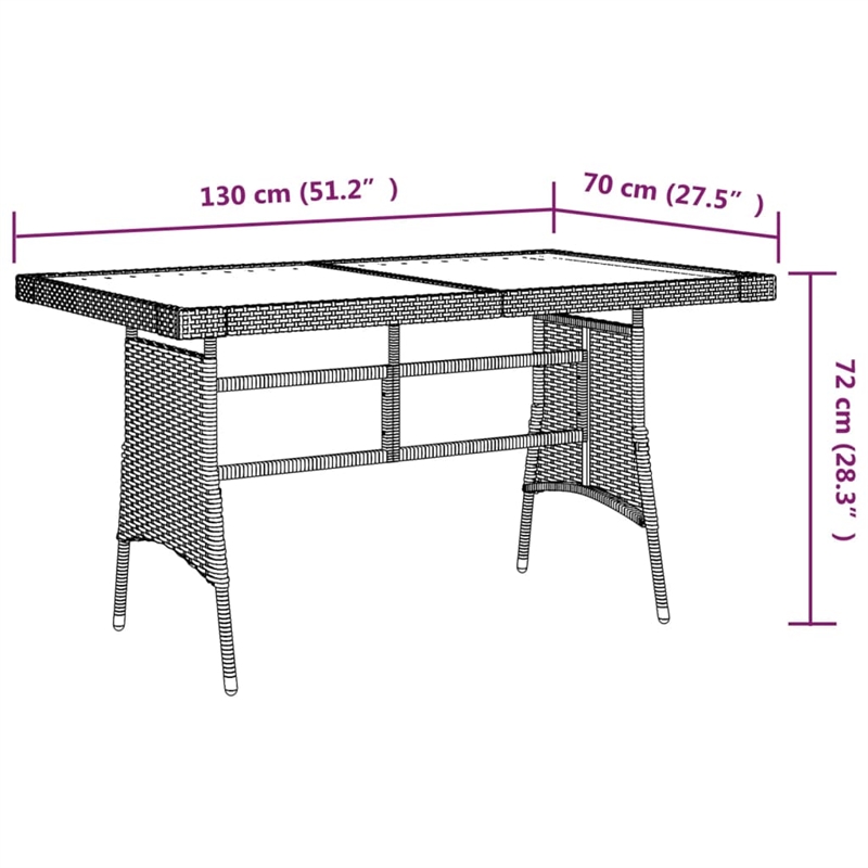 vidaXL Outdoor Dining Set in Black and Cream White