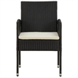vidaXL Outdoor Dining Set in Black and Cream White