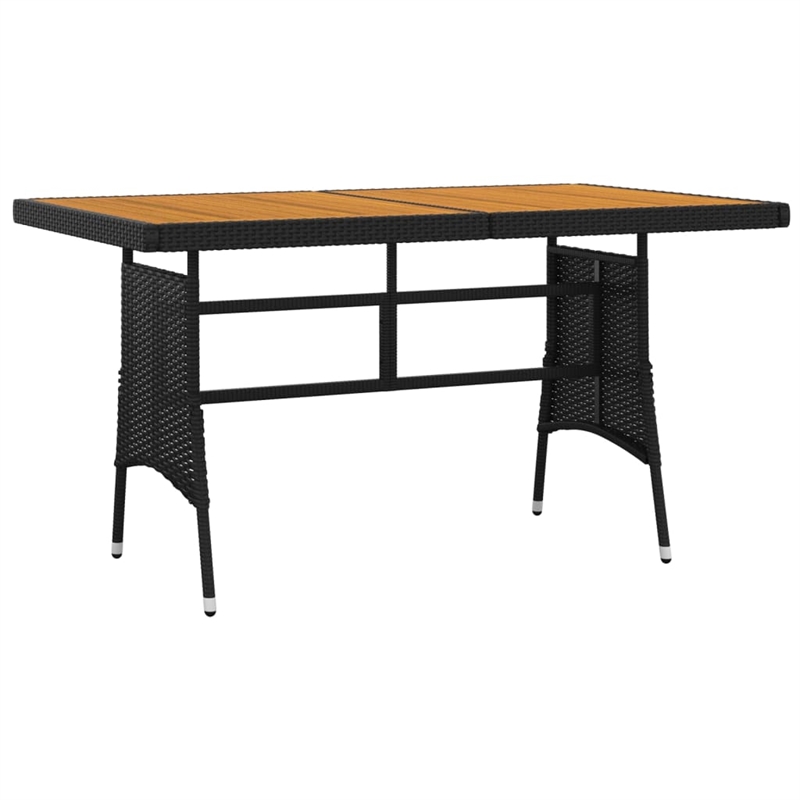 vidaXL Outdoor Dining Set in Black and Cream White