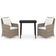 vidaXL Garden Dining Set in Brown/Black/Cream White