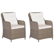 vidaXL Garden Dining Set in Brown/Black/Cream White