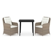 vidaXL Garden Dining Set in Brown/Black/Cream White