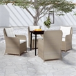 vidaXL Garden Dining Set in Brown/Cream White/Black