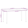 vidaXL Powder-Coated Steel 5 Piece Set Garden Dining Set in Black
