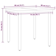 vidaXL Powder-Coated Steel/Glass Standard Garden Dining Set in Black