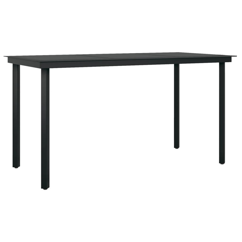 vidaXL PE Rattan Garden Dining Set in Black/Cream White