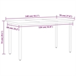 vidaXL Garden Dining Set in Black/Cream White