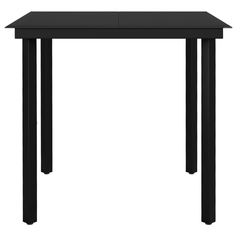 vidaXL Garden Dining Set in Black and Dark Gray