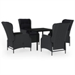 vidaXL Garden Dining Set in Dark Gray/Black
