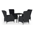 vidaXL Garden Dining Set in Dark Gray/Black