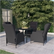 vidaXL Garden Dining Set in Dark Gray/Black