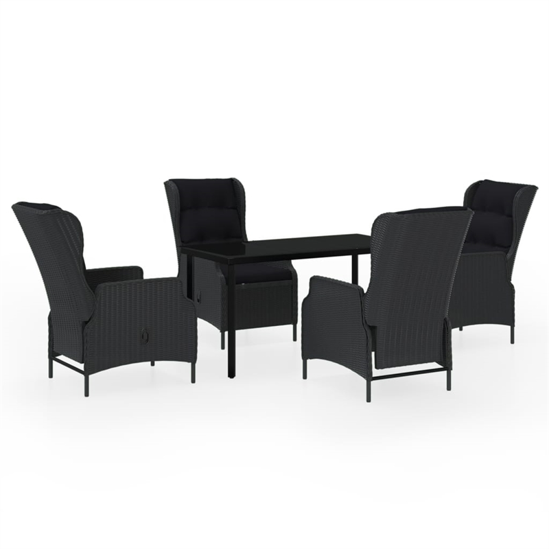 vidaXL Garden Dining Set in Dark Gray