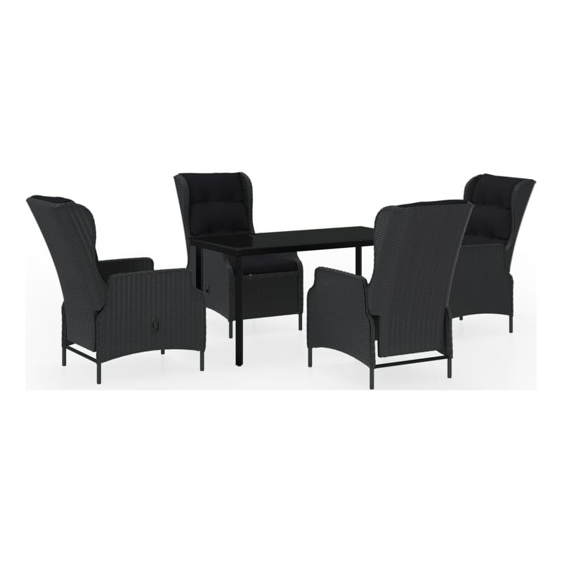 vidaXL Garden Dining Set in Dark Gray