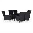 vidaXL Garden Dining Set in Dark Gray/Black