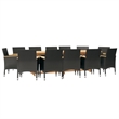 vidaXL Garden Dining Set in Black/Cream White